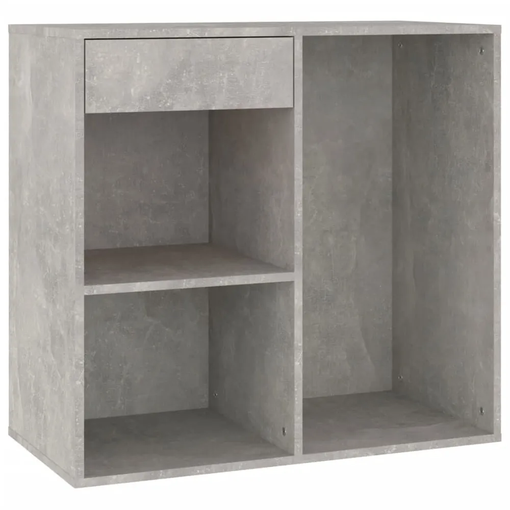 Armário de cosmética 80x40x75 cm madeira Concreto Cinza Madeira Maciç