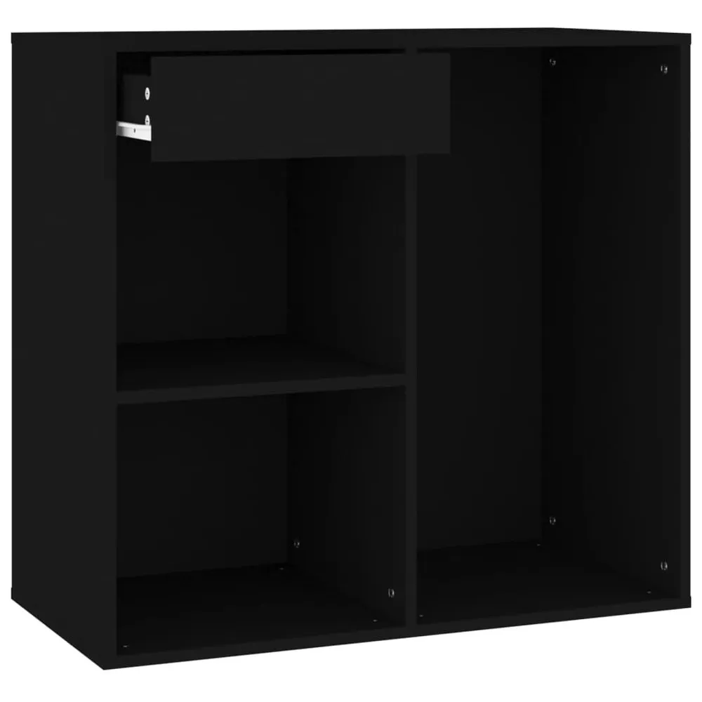 Madeira Maciç de Carvalho Armário de cosmética 80x40x75 cm derivados de madeira preto