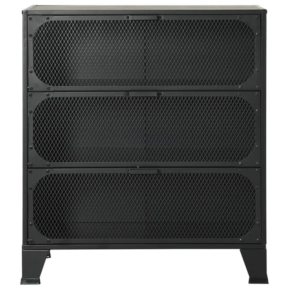 Móvel Articulado Armário de arrumação 72x36x82 cm metálico e MDF cinzento