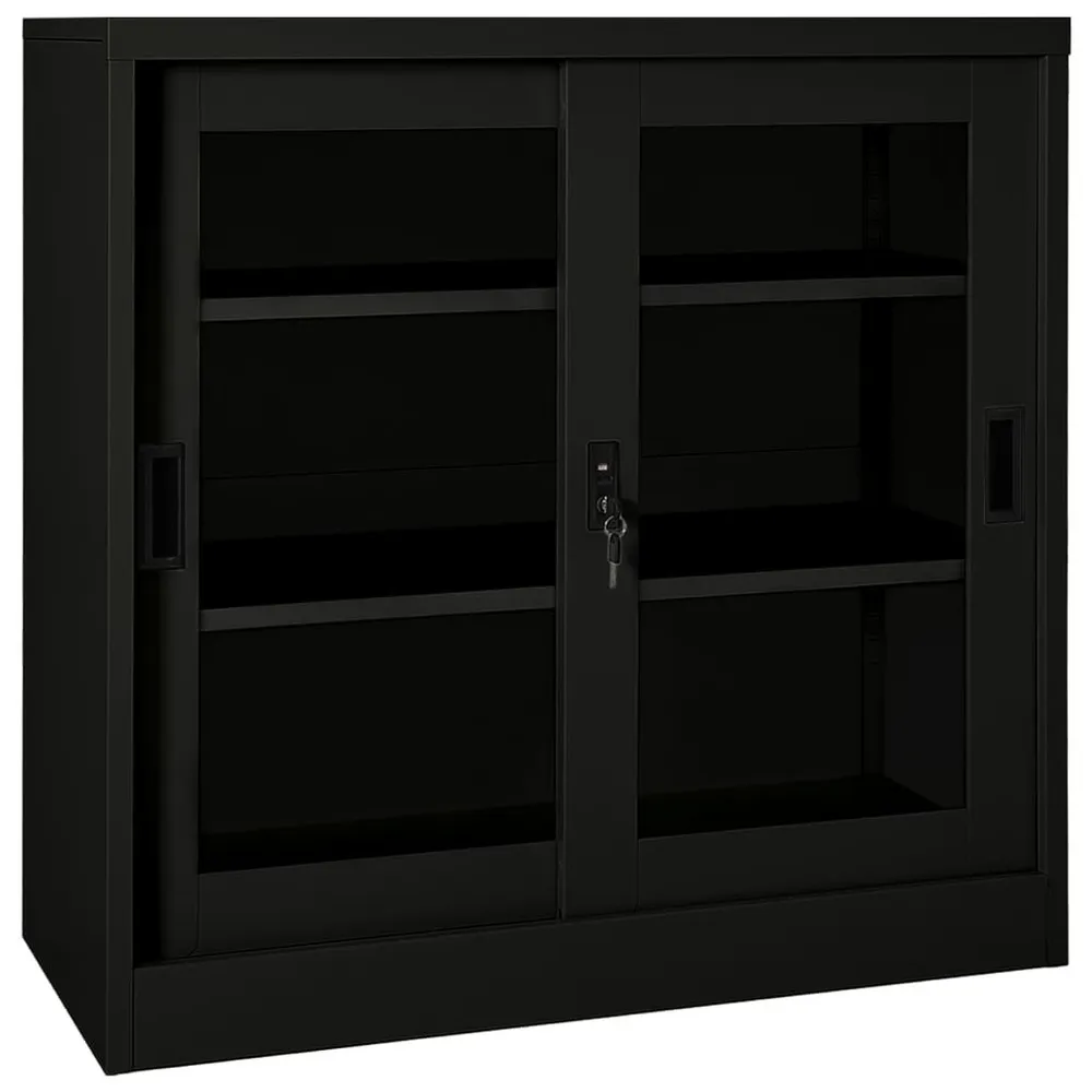 Premium de Designer Armário com porta deslizante ço 90x40x90 cm preto
