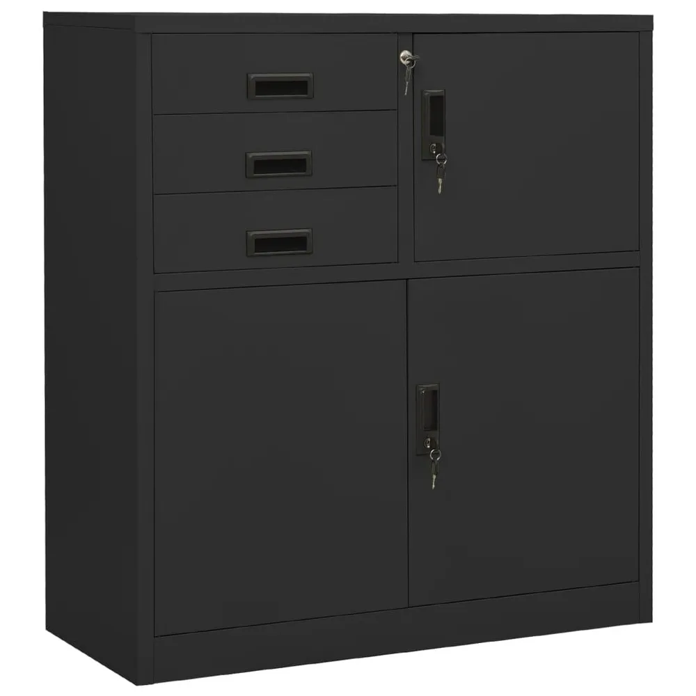 Premium de Designer Armário de escritório 90x40x102 cm ço antracite