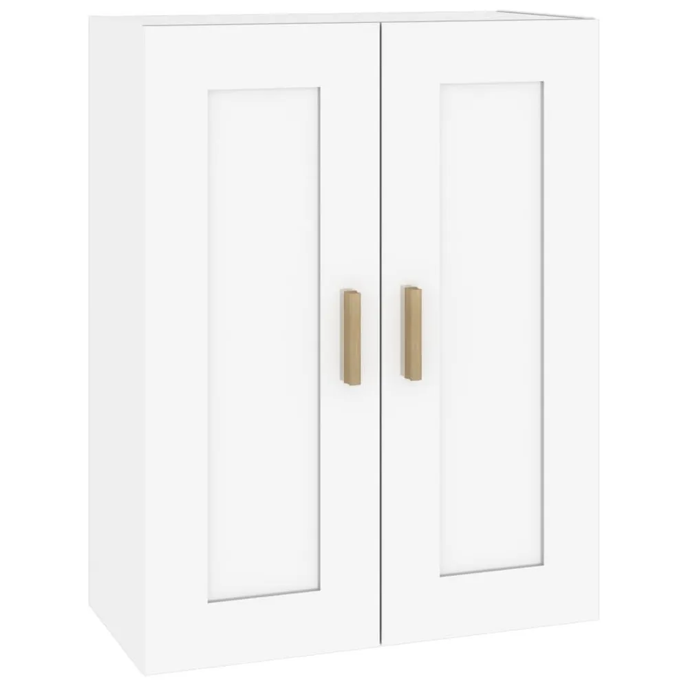 Armário parede 69,5x32,5x90 cm deriv. madeira branco resplandecente com Barras de Seguranç