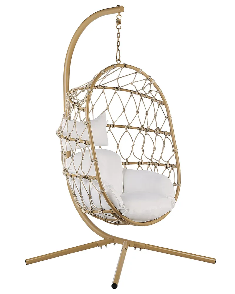 Hanging Chair Stand ADRIA Fabric Cor creme