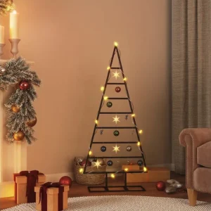 Árvore de Natal para decoração 125 cm metálico preto