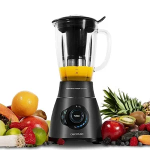 Cecotec Liquidificador americano de copo de 2500 W com lâmina de 6 folhas com revestimento de titânio preto, 3 programas e...