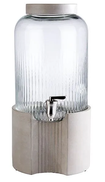 Distribuidor de bebidas APS -ELEMENT-, Ø 22 cm, altura: 45 cm, 7 litros, recipiente de vidro, torneira de ço inoxidável, b...