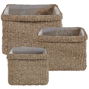 Set 3 Plant Pots RIVULINE Wicker Autêntico
