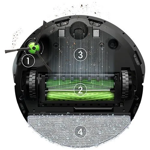 Aspirador Robot Irobot Roomba Combo I8+ - Outlet - Grade Design Compacto
