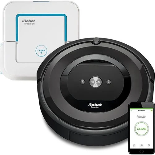Aspirador Robot iRobot Roomba e5 + Mopa Robótica iRobot Braava Jet 240 | Aspiração Automática