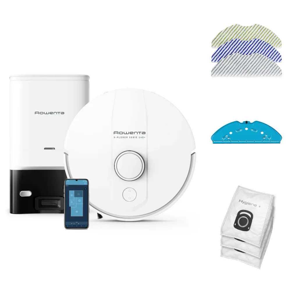 Robot Aspirador Rowenta RR9197WH | 120 min, Wi-Fi, HEPA com Filtro HEPA