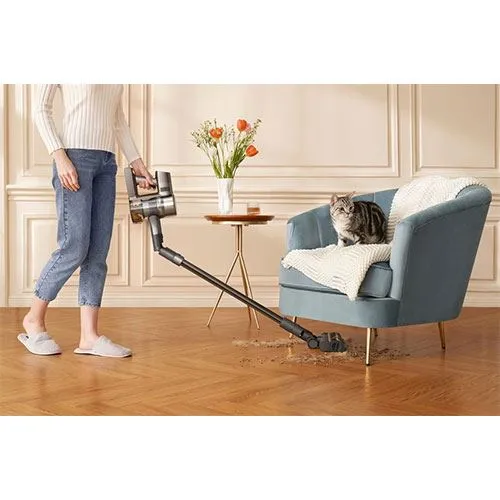 Aspirador de Pó Profissional Aspirador Vertical Dreame R20 - Branco/Prateado