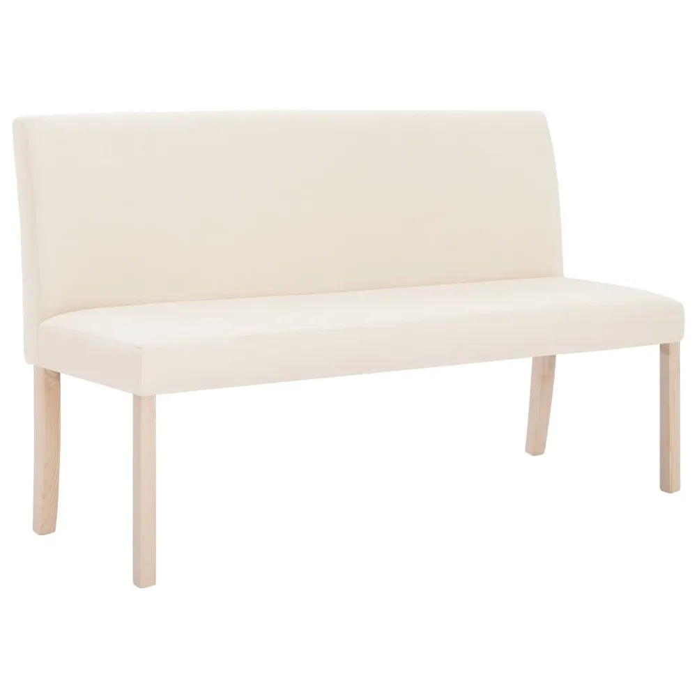 Banco 139,5 cm poliéster creme com Espelho Opcional