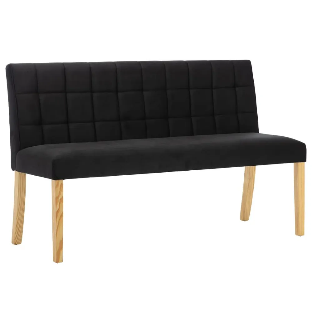 Banco 140 cm veludo preto com Espelho Opcional