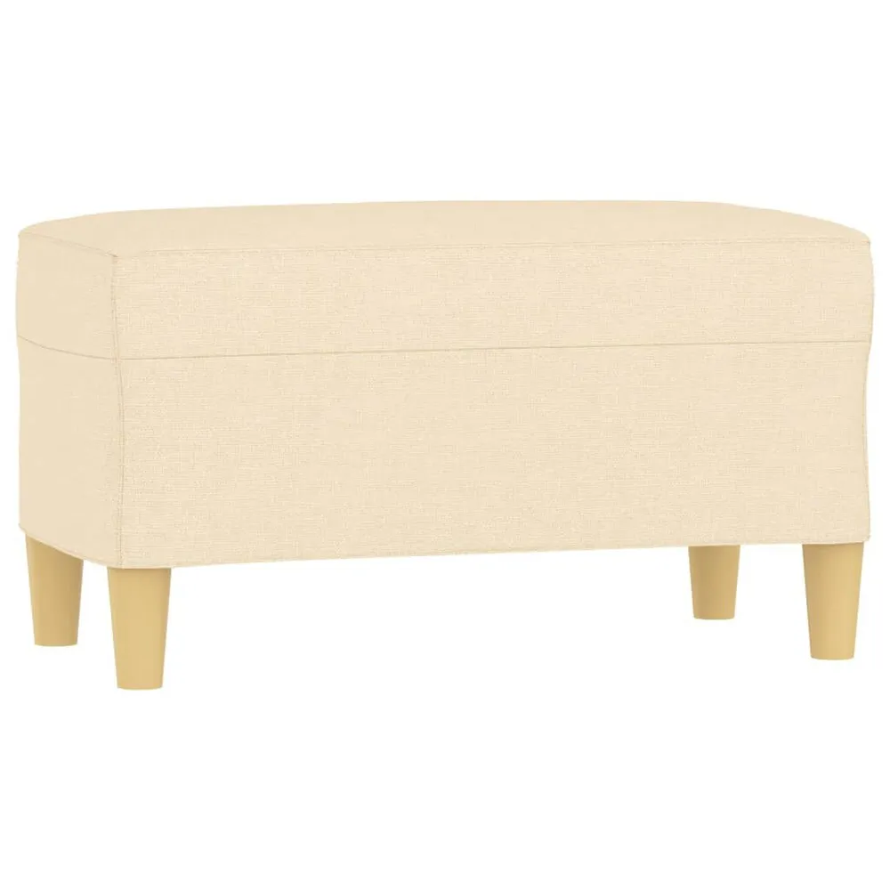Banco 70x35x41 cm tecido cor creme com 8 Ganchos