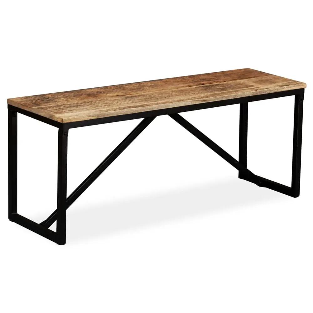 Banco em madeira de mangueira maciç 110x35x45 cm Dimensões 120x35x90 cm