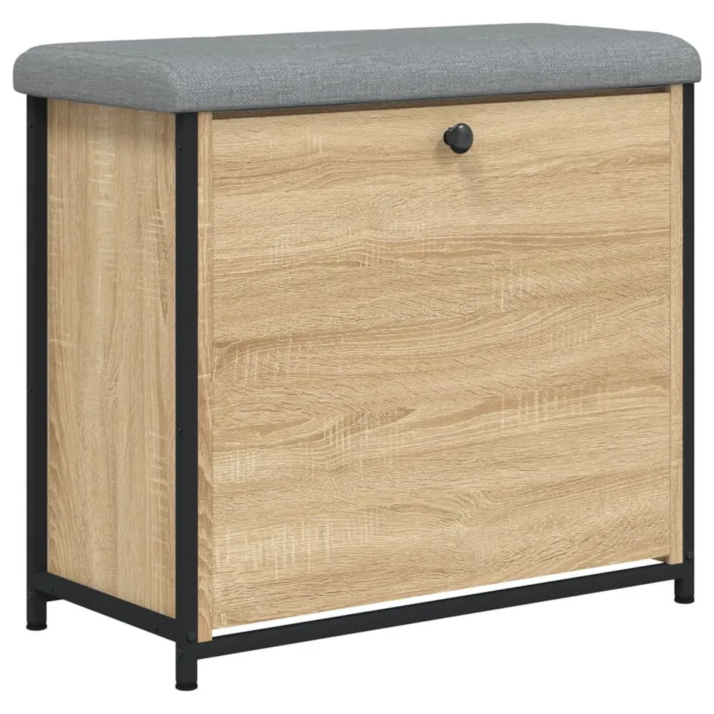 Banco sapateira com gaveta articulada 62x32x56cm carvalho sonoma Design de Entrada