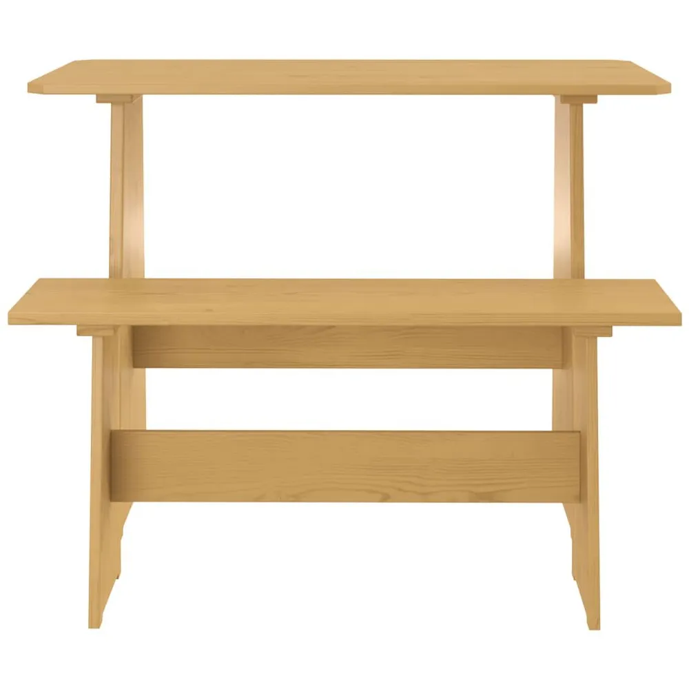 Cadeira de Jantar Mesa de jantar com banco REINE pinho maciço castanho mel