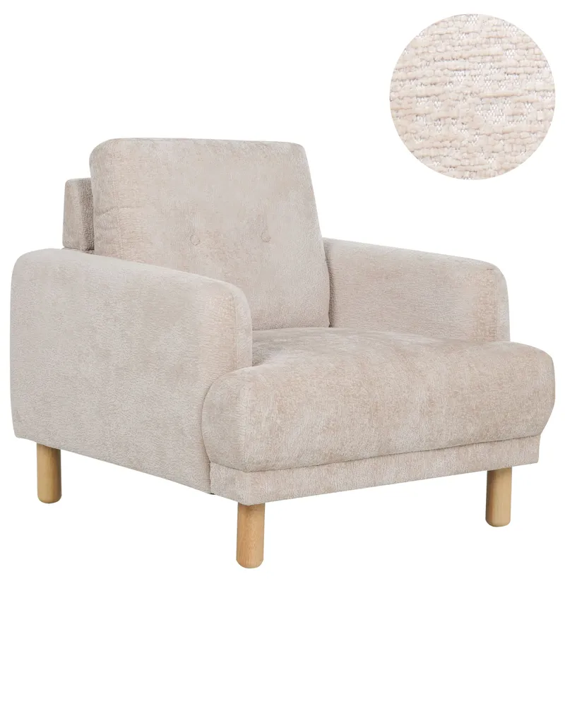 Design Ergonômico Infantil Armchair TUVE Boucle Bege claro