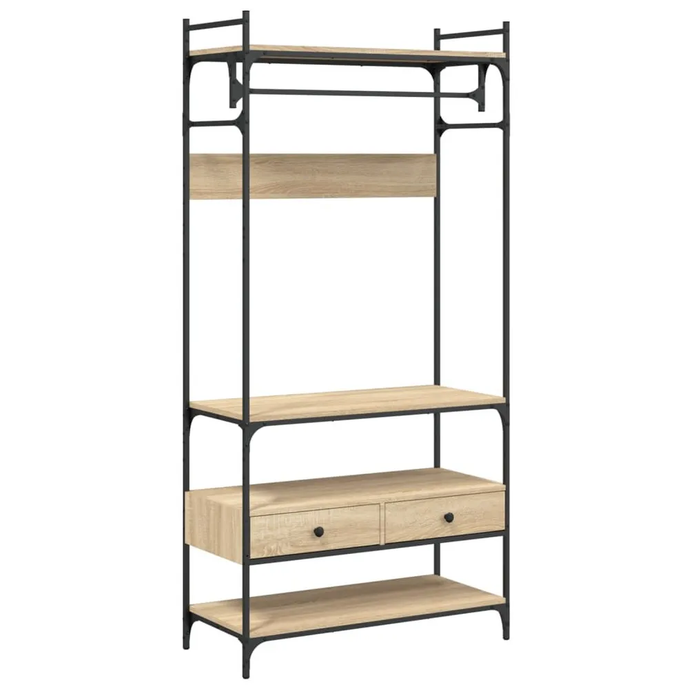 Design Ergonômico Infantil Roupeiro com gavetas 89x39x184,5cm deriv.madeira carvalho sonoma
