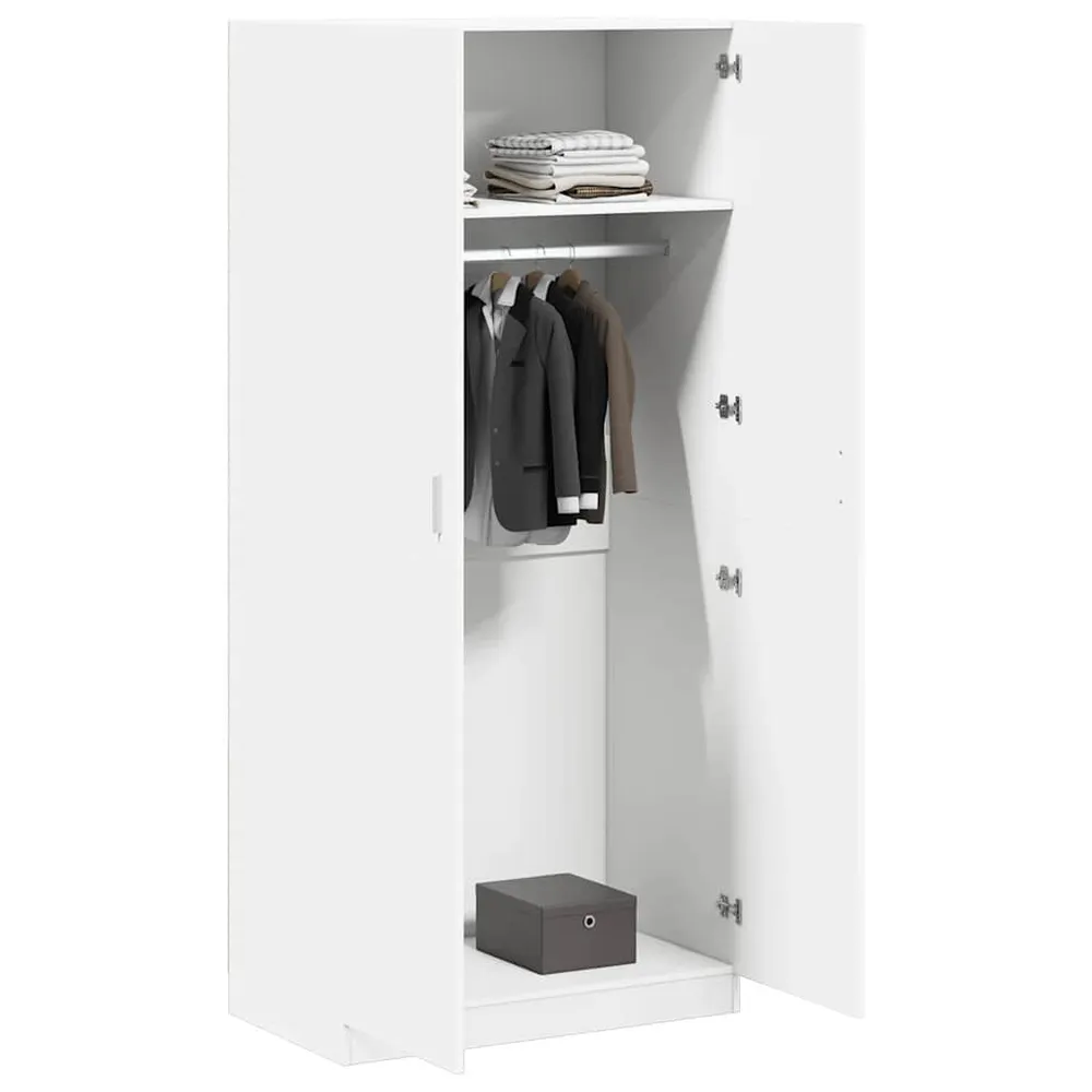 Roupeiro 90x52x200 cm derivados de madeira branco para Quarto Infantil