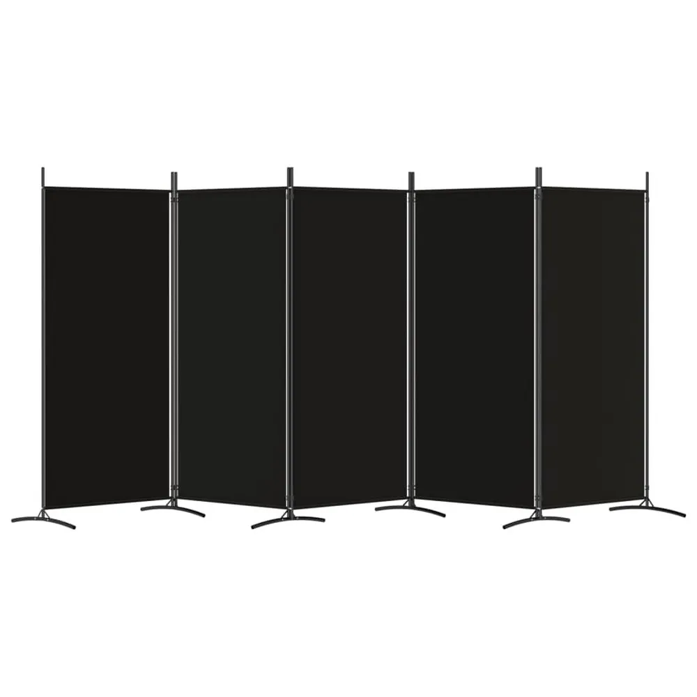 Cômoda Organizadora Divisória de quarto com 5 painéis 433x180 cm tecido preto