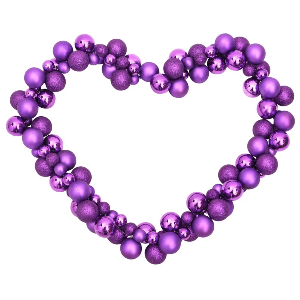 Grinalda de Natal com bolas 175 cm poliestireno roxo para Árvore de Natal