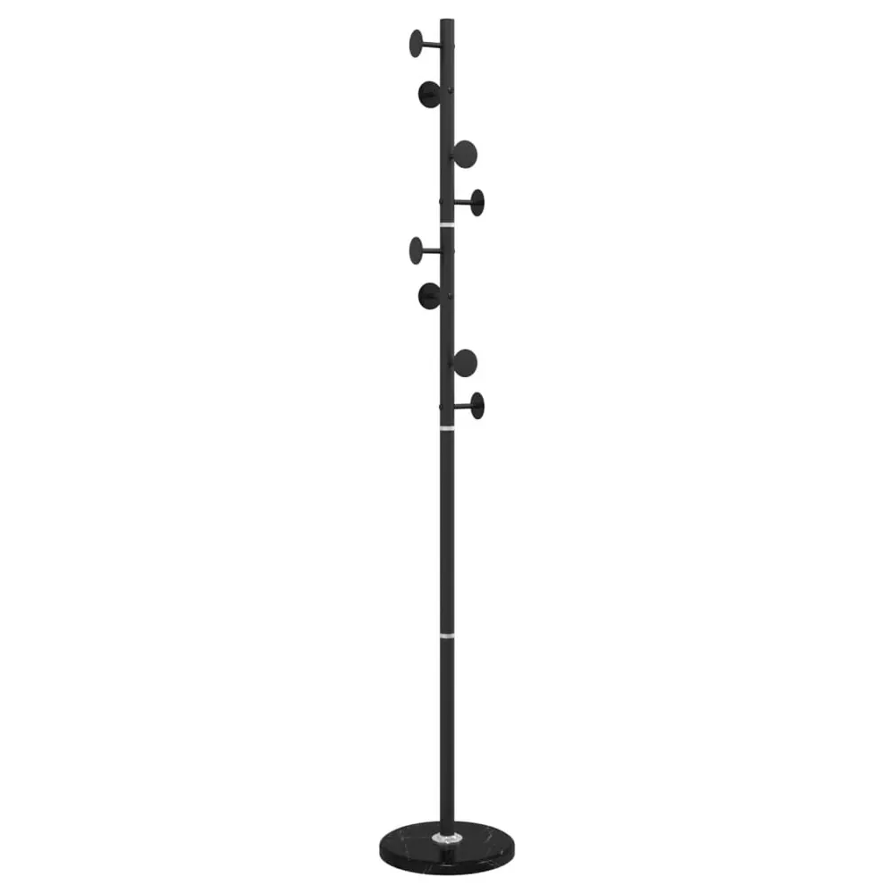 Bengaleiro 176 cm ferro revestido pó preto vidaXL