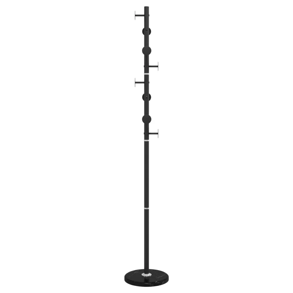 Bengaleiro 176 cm ferro revestido pó preto vidaXL
