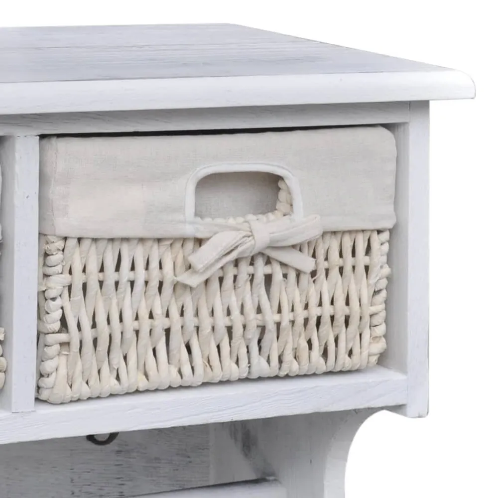 Prateleira de parede 60x23,5x33 cm madeira de paulownia branco vidaXL
