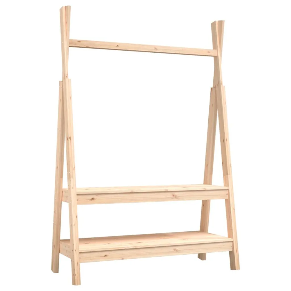 Protetor de Malas Suporte para roupas 100x45,5x150 cm madeira de pinho maciç