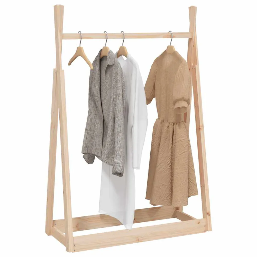 Suporte para roupas 100x45x150 cm madeira de pinho maciç | Entrega Rápida