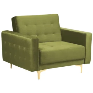 Poltrona ABERDEEN Veludo Verde | Design Escandinavo |