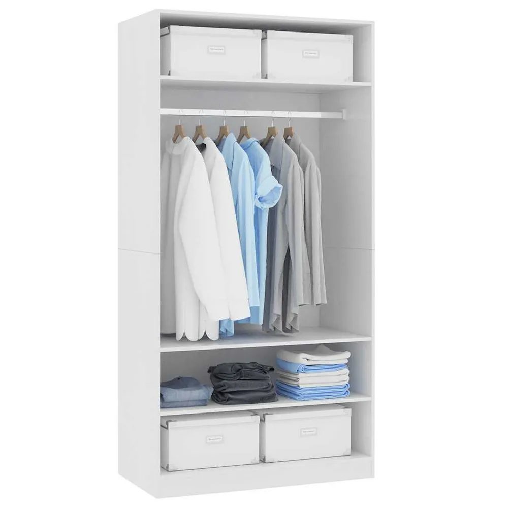 Roupeiro 100x50x200 cm contraplacado cinzento cimento com Fecho Hermético