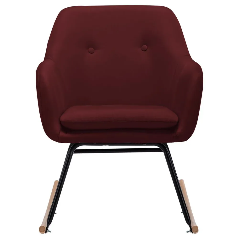 Cadeira de baloiço tecido vermelho tinto | Ergonômico | Ajustável