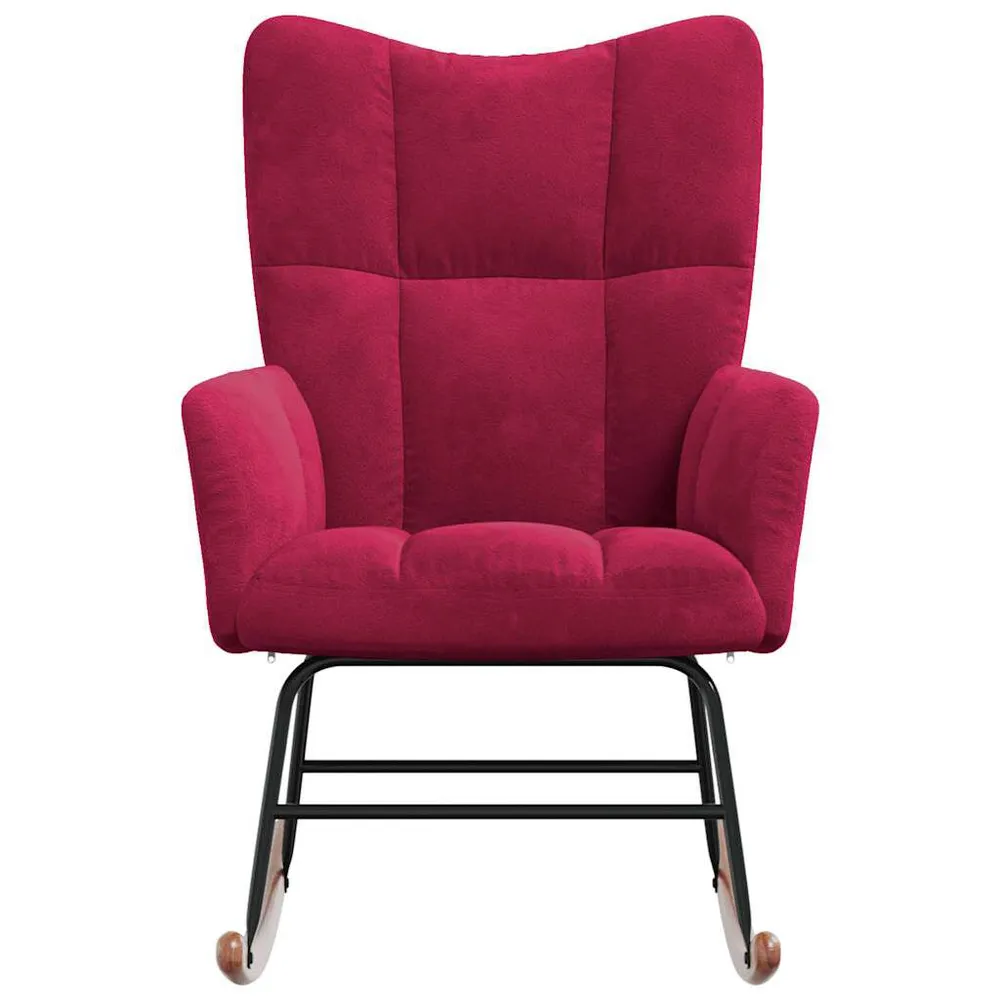 Cadeira de baloiço veludo vermelho tinto Edição Gamer Pro
