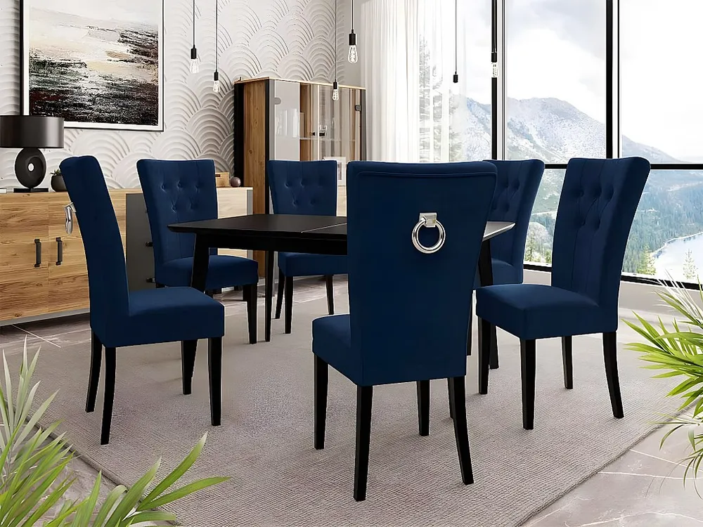 Cadeira Racine 109, Tecido, De madeira, 100x51x63cm em Preto e Vermelho