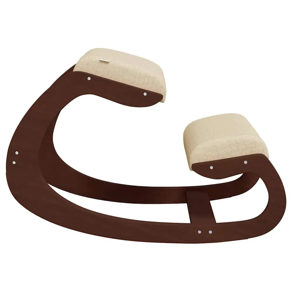 Estante para Jogos Cadeira de ajoelhar 55x84x55 cm contraplacado de bétula creme