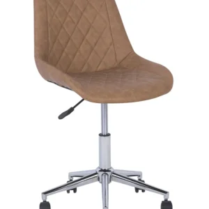 Desk Chair Faux Couro Golden Brown MARIBEL