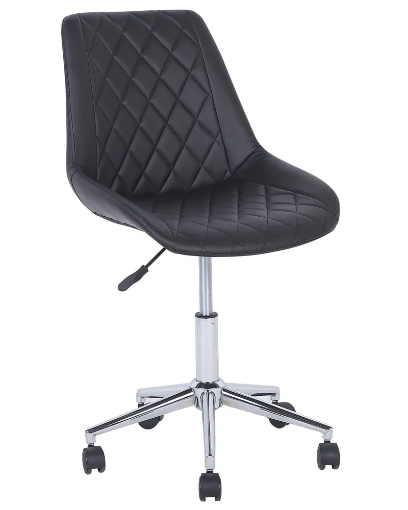 Desk Chair Faux Leather Negro MARIBEL
