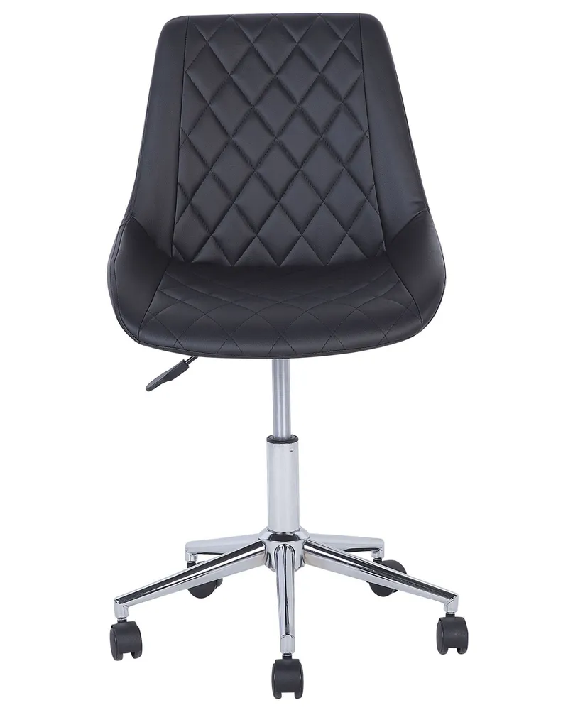 Desk Chair Faux Leather Negro MARIBEL