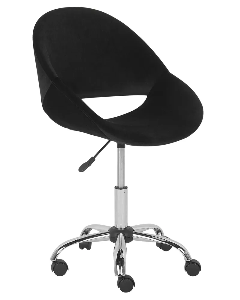 Desk Chair Tecido macio Black SELMA