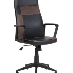Office Chair Faux Couro Brown DELUXE