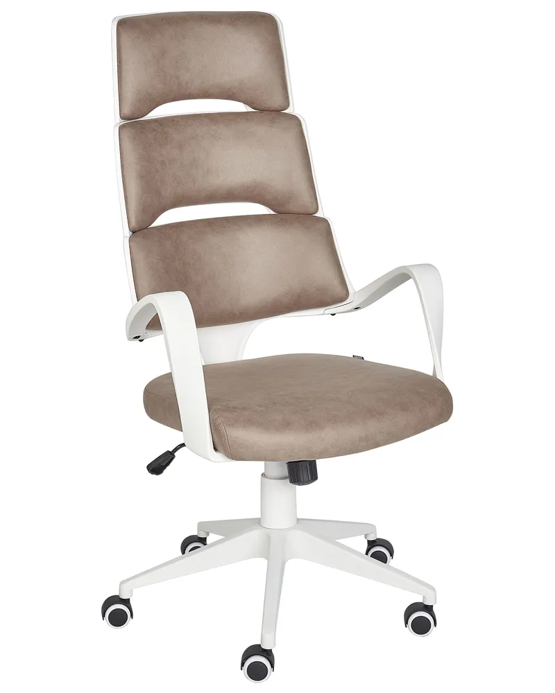 Office Chair Faux Couro Brown GRANDIOSE