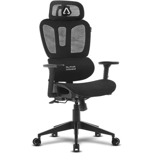 Cadeira Gaming Alpha Gamer Luna V2 - Malha - Preto