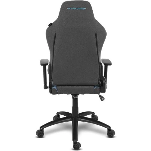 Cadeira Gaming Alpha Gamer Gaia V2 | Tecido - Cinzento Apagado e Azul em Preto e Vermelho