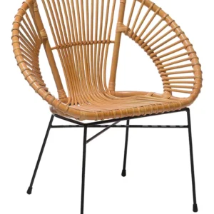 Cadeira de rattan creme SARITA com Fios Organizados