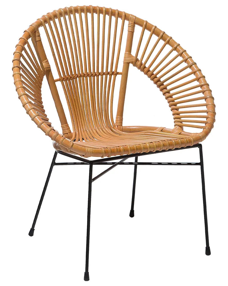 Cadeira de rattan creme SARITA com Fios Organizados
