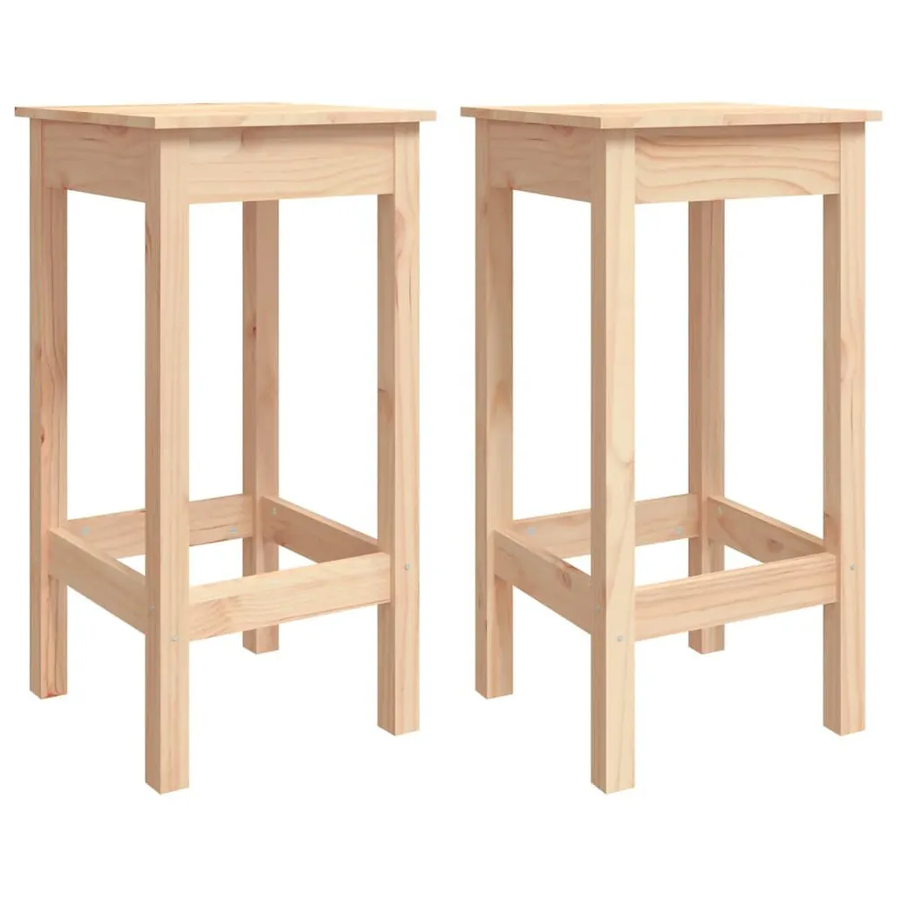 Cadeiras de bar 2 pcs 40x40x78 cm madeira de pinho maciç para Gamers