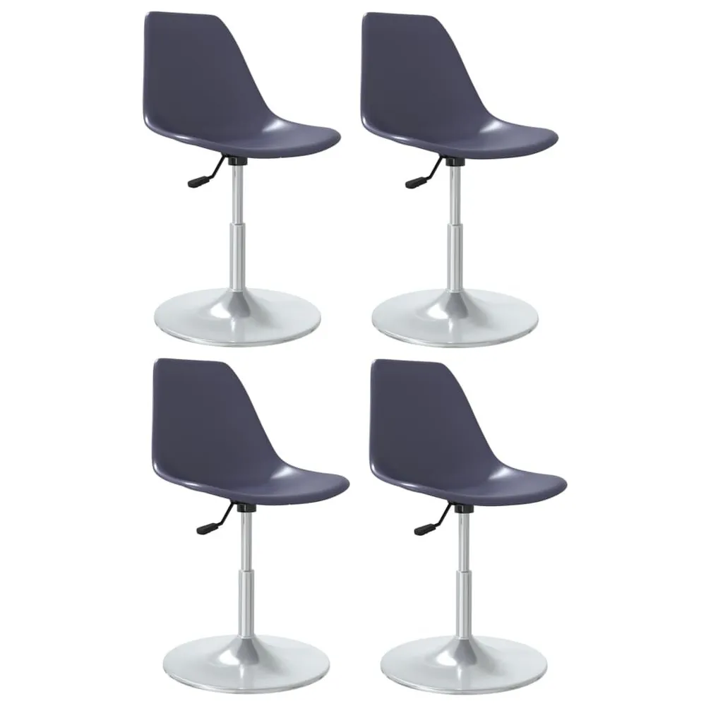 Cadeiras de jantar giratórias 4 pcs PP lilás Estofamento em Couro Sintético