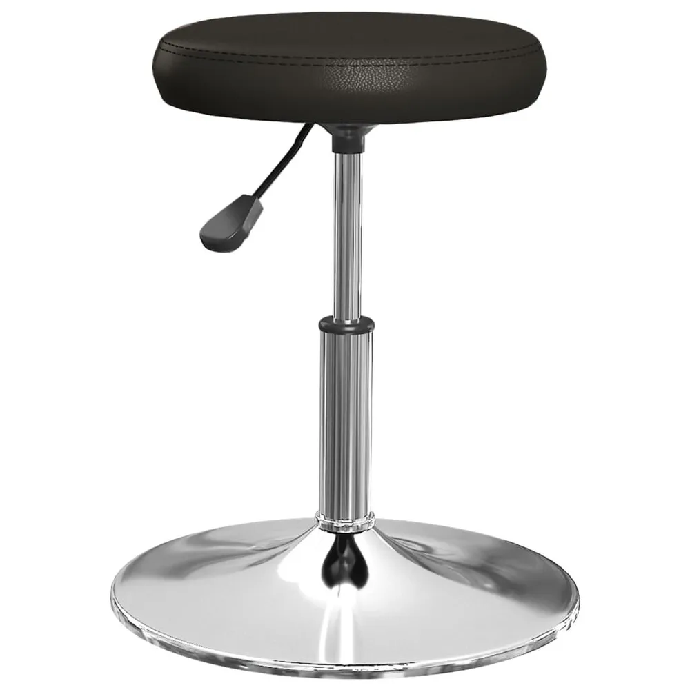 Cadeiras de jantar 4 pcs couro artificial preto com Porta-copos Integrado